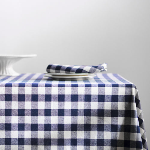 Cucina Gingham Rectangular Tablecloth - Navy