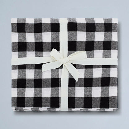 Cucina Gingham Rectangular Tablecloth - Black
