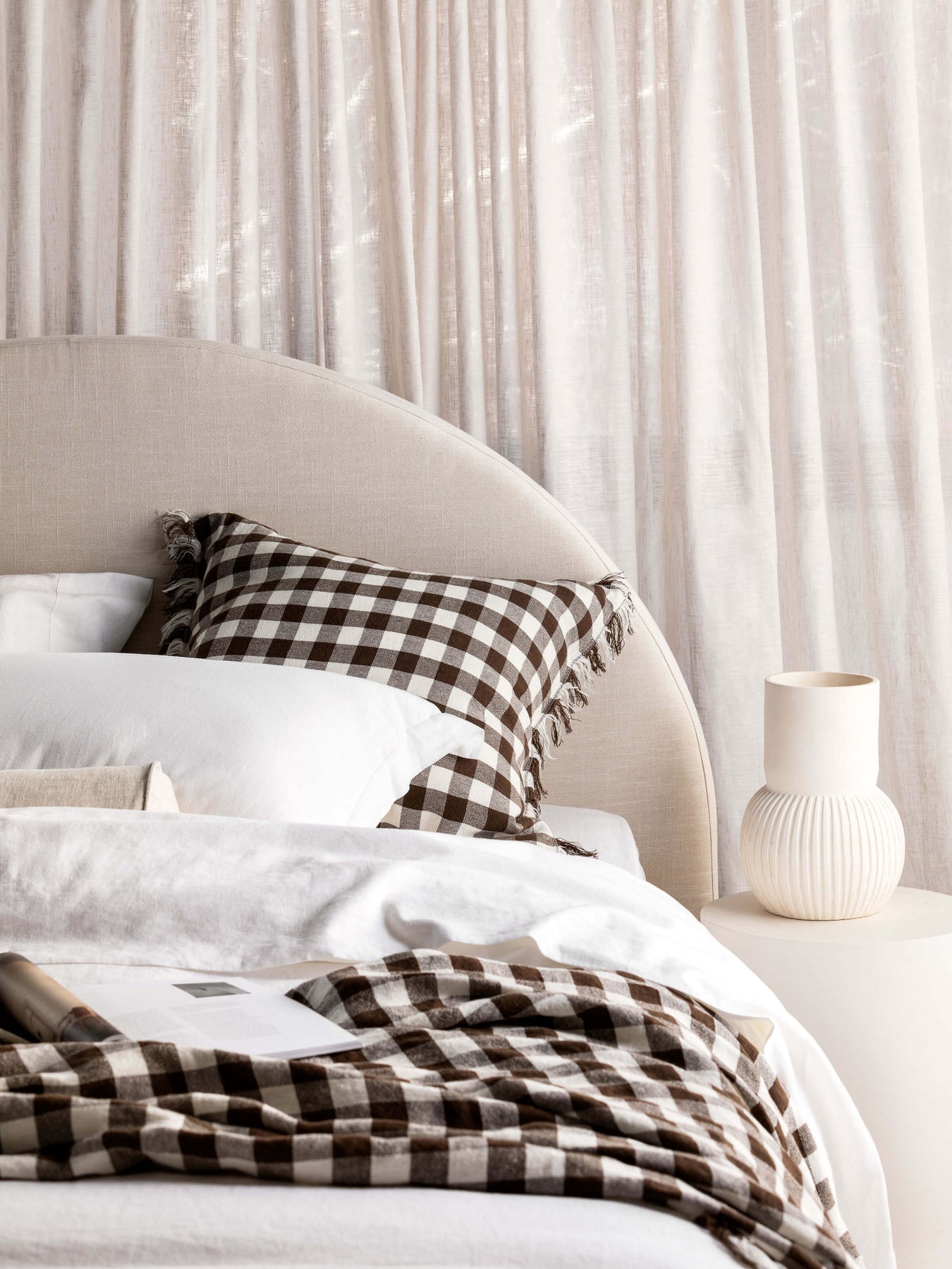 Ava Square Cushion - Gingham