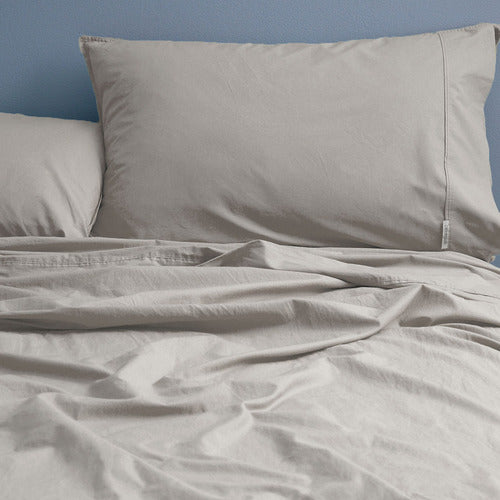 Vintage Softwash Cotton Sheet Set (Single) - Stone