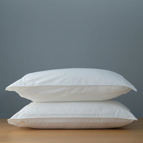 Vintage Softwash Cotton Fitted Sheet & Pillowcase Set (Queen) - White