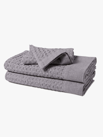 Waffle Smoke Hand Towel