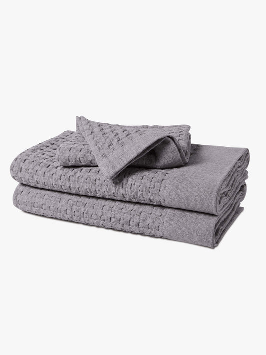 Waffle Smoke Hand Towel