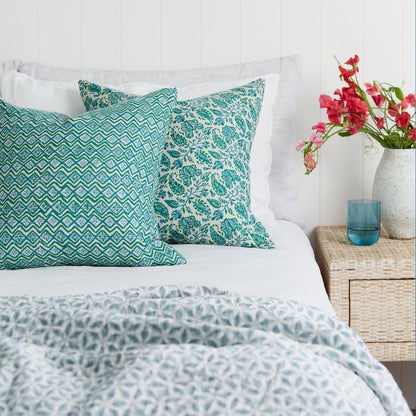 Chintz Emerald Cushion