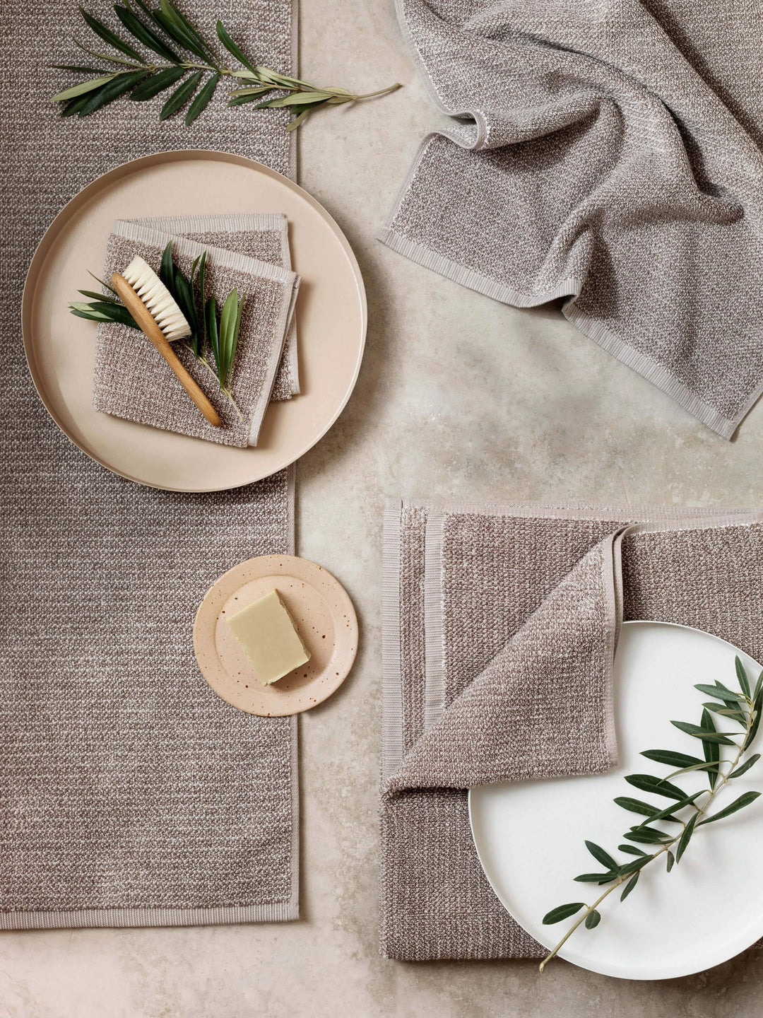 Tweed Latte Bath Mat (Large)