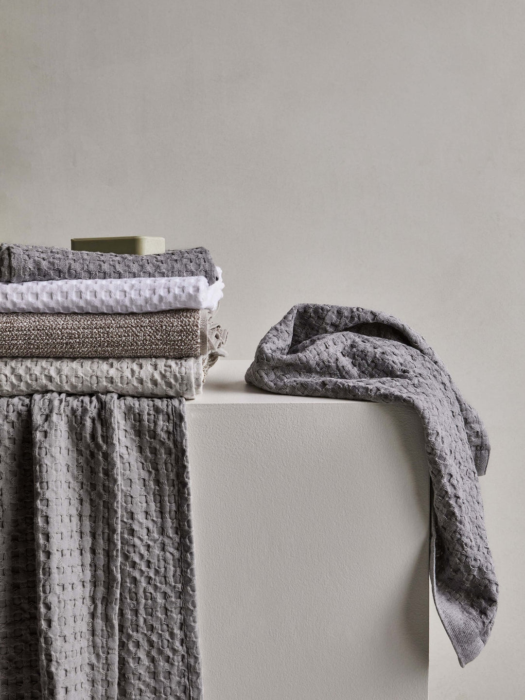 Waffle Smoke Hand Towel
