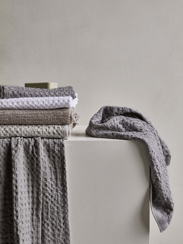 Waffle Smoke Hand Towel